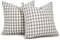 Outdoor Gray Plaid Christmas Pillow Covers 16x16 Set of 2, Light Grey and White Checkered Throw Pillows Covers, 16 x 16 Farmhouse Gingham Pillows Decorative Throw Pillows Covers for Couch